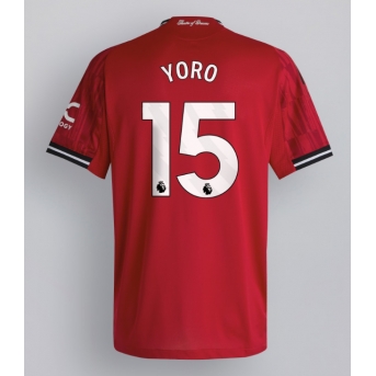 Billige Fotballdrakt Manchester United Leny Yoro #15 Replika Hjemmedrakt 2025-26 Kortermet